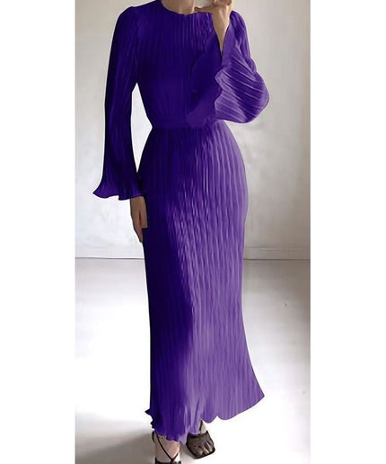 Long Sleeve Round Neck Dress