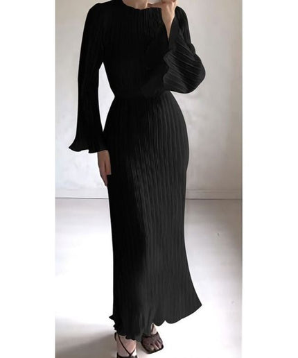 Long Sleeve Round Neck Dress