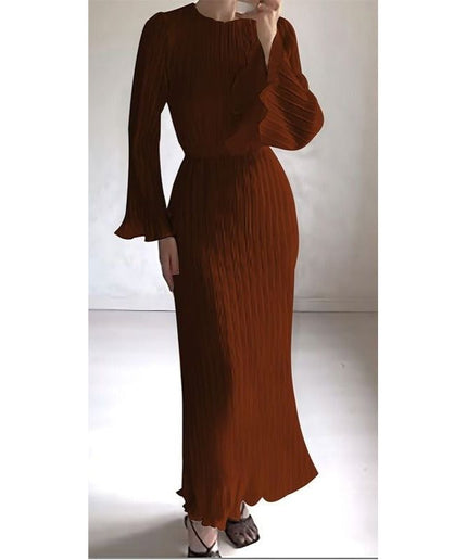 Long Sleeve Round Neck Dress