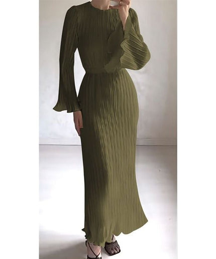 Long Sleeve Round Neck Dress