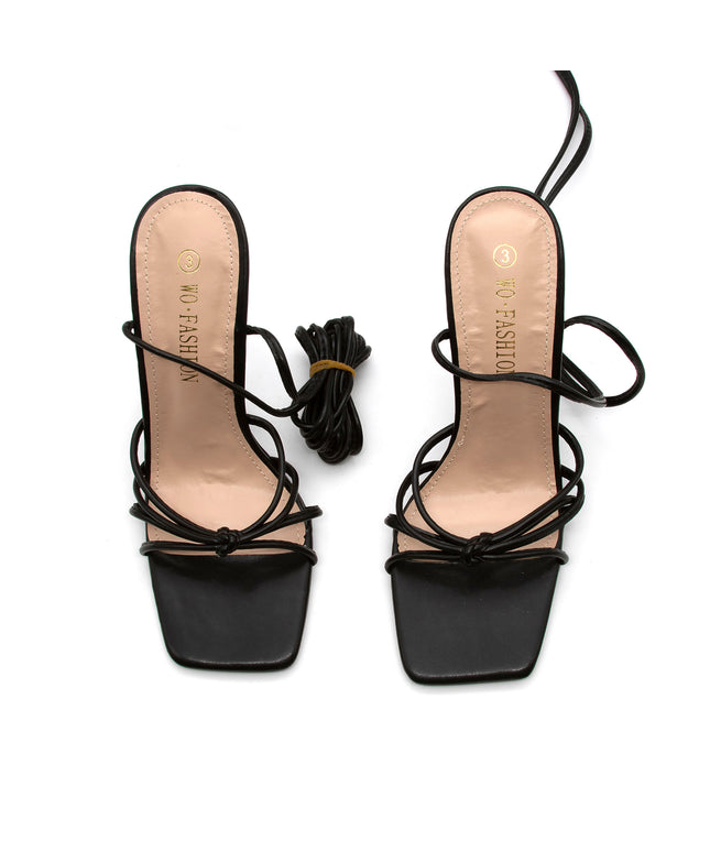 Bow Detail Strappy Heel Sandals.