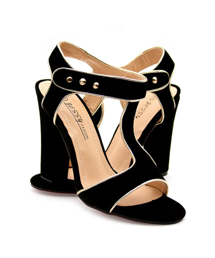 Summer Platform Fish Mouth Sandals Block High Heels.