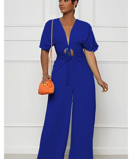 Vintage V-Neck Jumpsuit