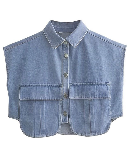 Denim Short Sleeve Shirt.