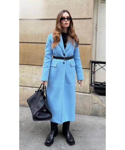 Vintage Buttoned Long Coat