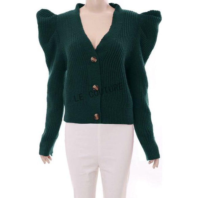 Knitted V-Neck Top