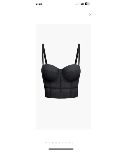 Corset mesh push up bra