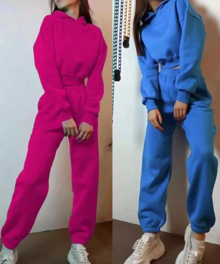 Casual Solid Color Tracksuits