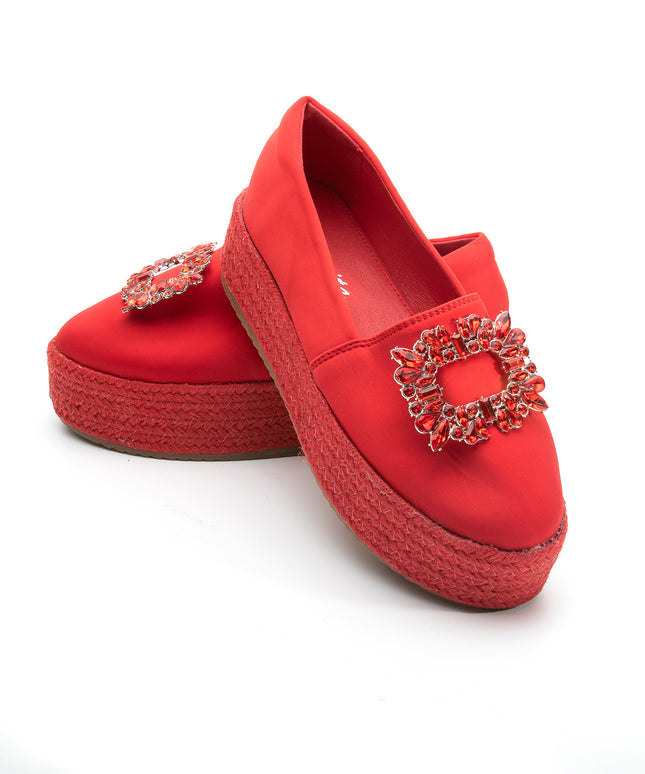 Krystal Rhinestone Decorated Platform Shoes