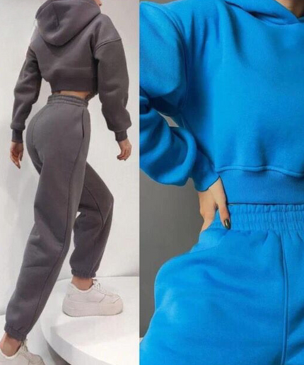 Casual Solid Color Tracksuits