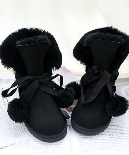 Warm Fur Cute Suede Winter Shoes