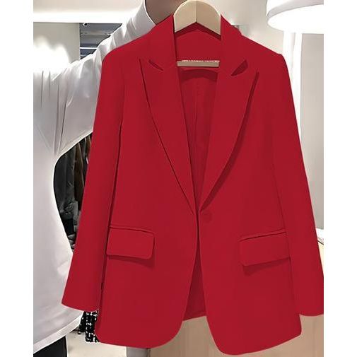 Vintage Solid Color Blazer