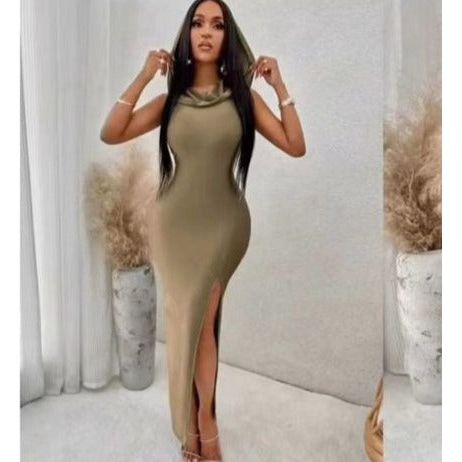 Bodycon Sleeveless Side Slit Dress