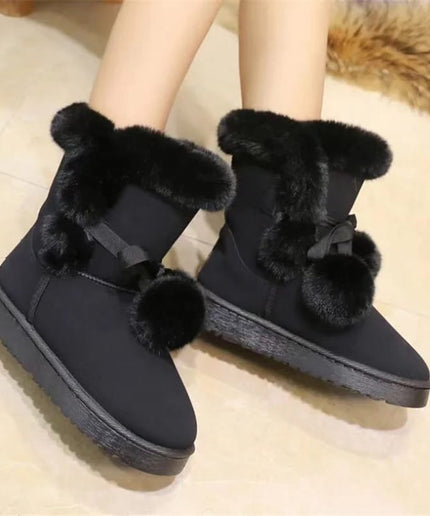 Warm Fur Cute Suede Winter Shoes