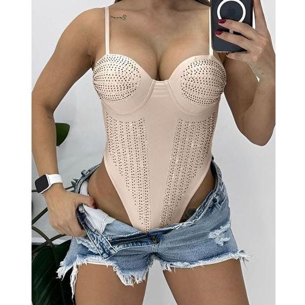 Sexy Night Club Outfits Corset Bodysuit.