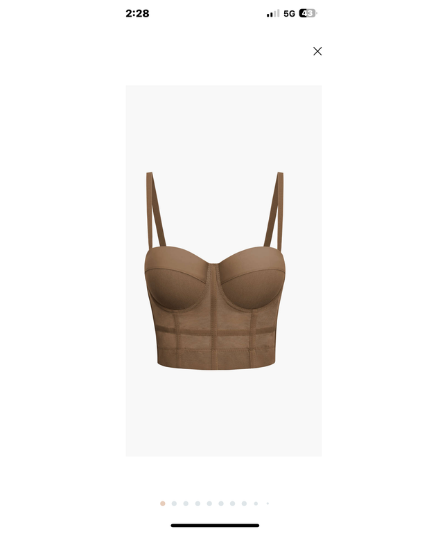 Corset mesh push up bra