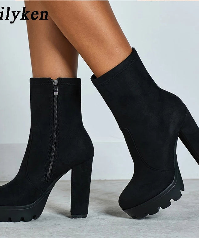 Platform Women Short Boots