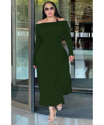 Off Shoulder Long Sleeve Dress