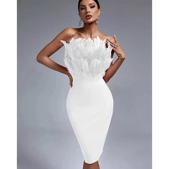 White best sale boobtube dress