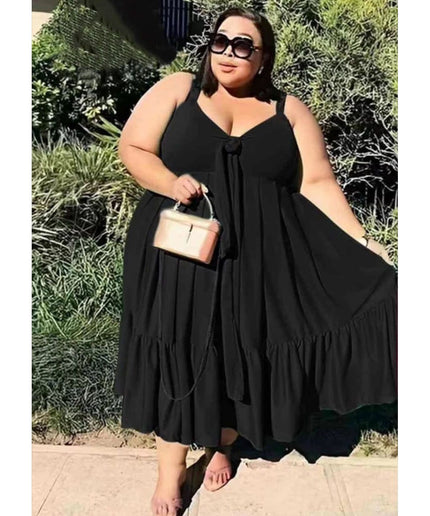 Sleeveless Plus Size Bubbles Dress