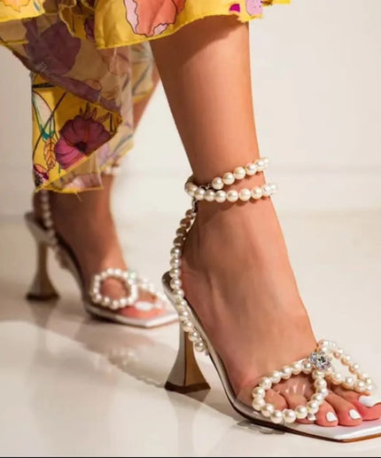 Vintage Pearls Short Heels