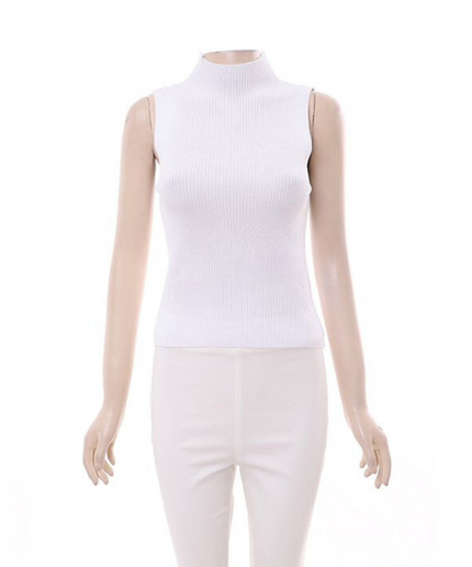 Turtleneck Sleeveless Top