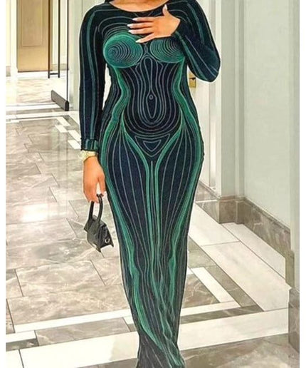 Matrix Bodycon Dress