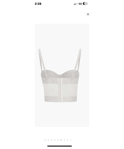 Corset mesh push up bra