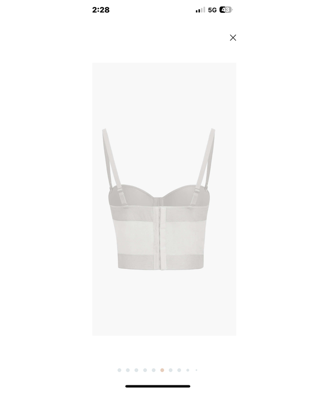 Corset mesh push up bra