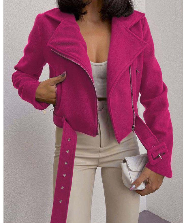 Cropped Side Pockets Jacket