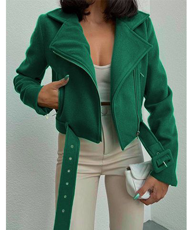 Cropped Side Pockets Jacket