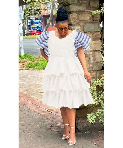 Off Shoulder Bubbles Dress