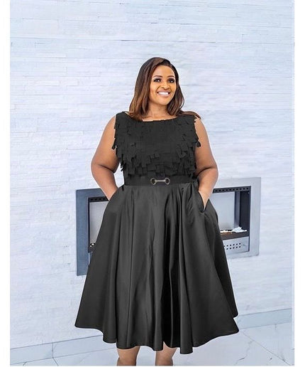 Sleeves Plus-Size Dress