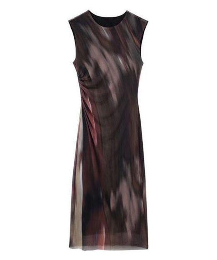 Sleeveless Bodycon Tie-dye Dress