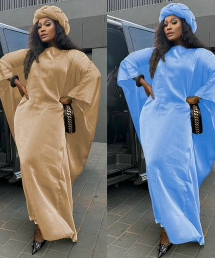 Long sleeve kaftan Satin Robe.