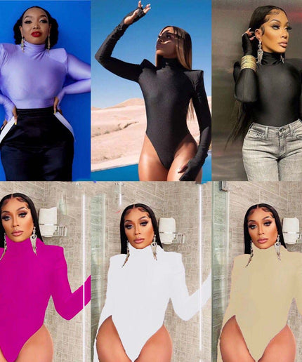 Turtleneck Long Sleeve Bodysuit