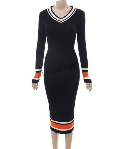 Knitted Round Neck Bodycon Dress