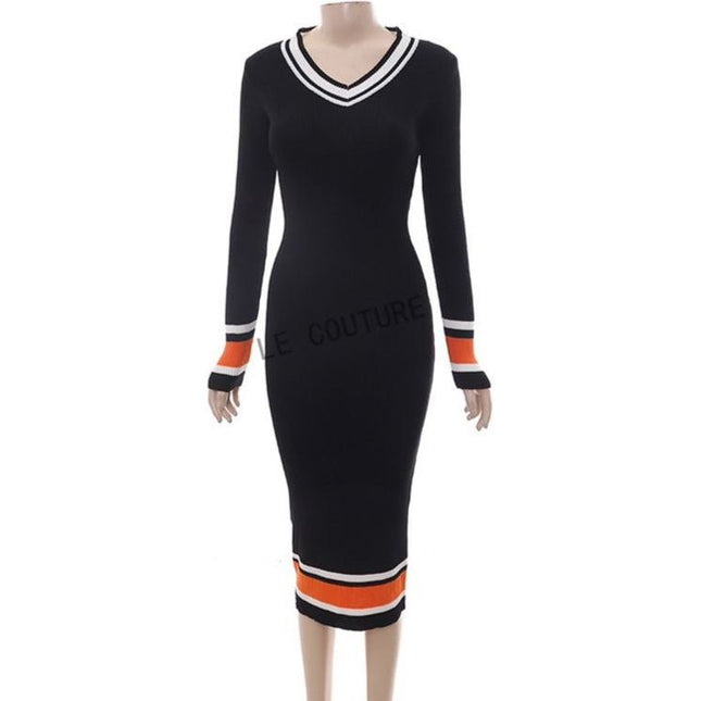 Knitted Round Neck Bodycon Dress