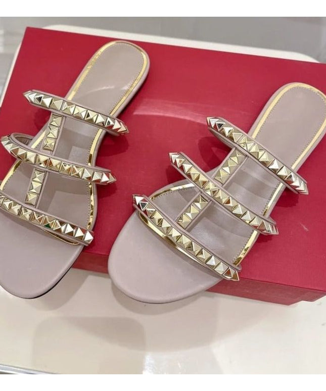 Strap Push-in Flat Sandals