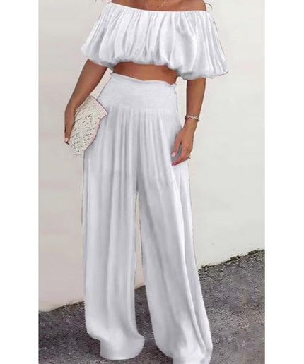 Sexy Loose Off Shoulder Top and Pant Set