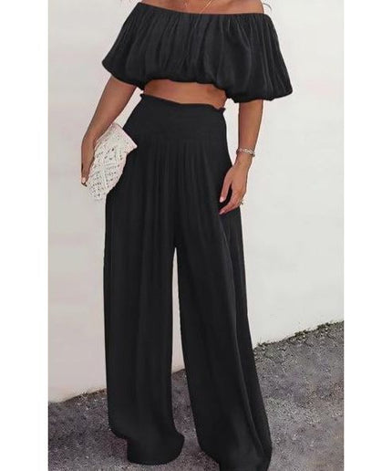 Sexy Loose Off Shoulder Top and Pant Set