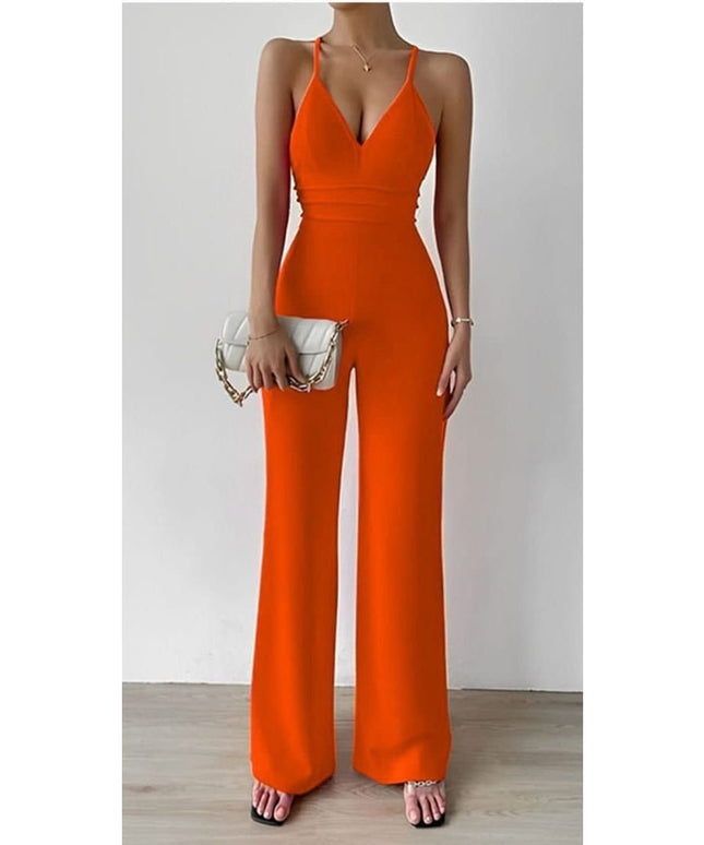 V-Neck Palazzo Jumpsuit