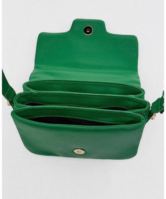 Square Button Solid Handbags.