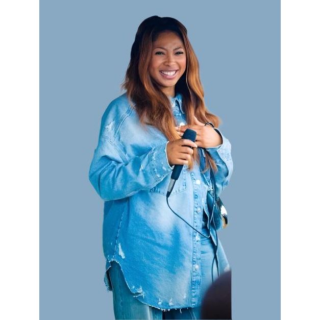 Denim Long Sleeve Button Jacket.