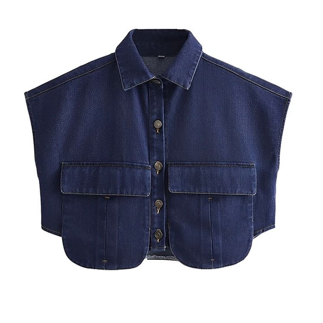 Denim Short Sleeve Shirt.