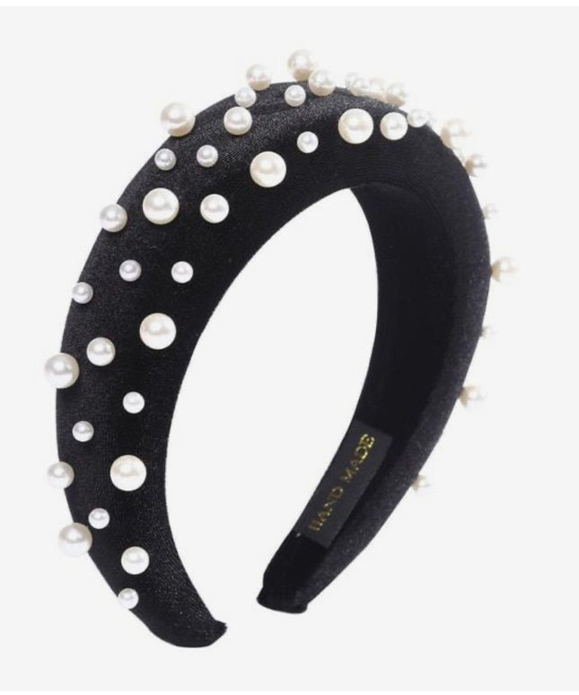 Faux Pearl Padded Hair Hoop