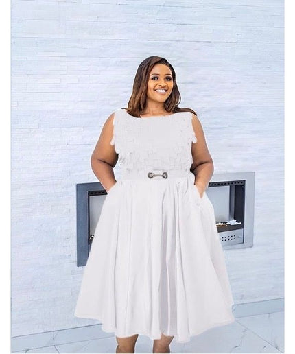 Sleeves Plus-Size Dress