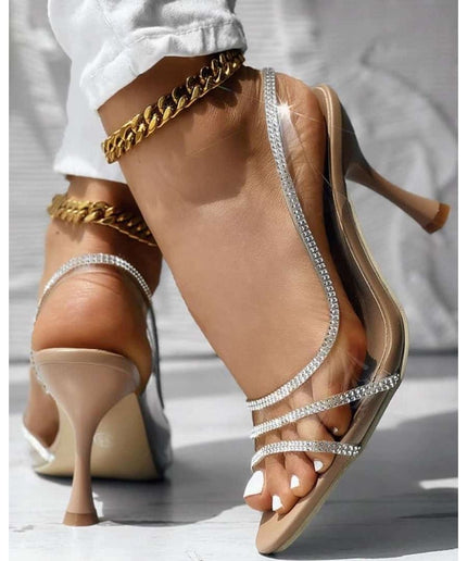 Transparent Open Toe High Heel Shoes