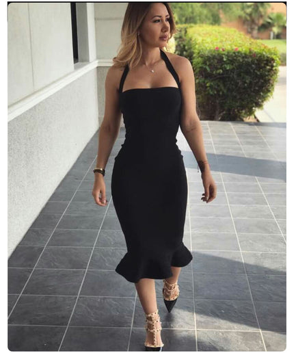 Sexy Bodycon Halter Neck Dress