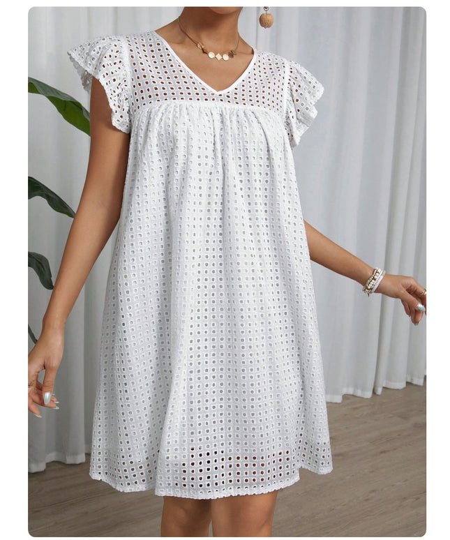 Babydoll Short Dress A-Line Sundress.